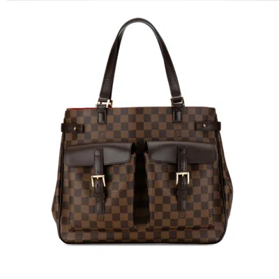 Pre-owned Louis Vuitton Damier Brown Damier Canvas Pvc Leather Handbag Tote Bag () In Brown, Damier Canvas