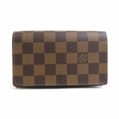 Pre-owned Louis Vuitton Damier Brown Damier Canvas Wallet (bi-fold) ()
