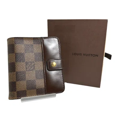 Pre-owned Louis Vuitton Damier Brown Damier Canvas Wallet (bi-fold) ()