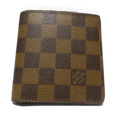 Pre-owned Louis Vuitton Damier Brown Damier Canvas Wallet (bi-fold) ()