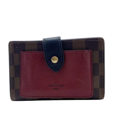 Pre-owned Louis Vuitton Damier Brown Damier Canvas Wine Damier Canvas Wallet (bi-fold) ()