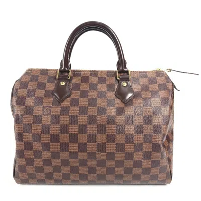 Pre-owned Louis Vuitton Damier Brown Ebene Damier Canvas Boston Bag Handbag ()