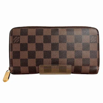Pre-owned Louis Vuitton Damier Brown Long Wallet (bi-fold) ()