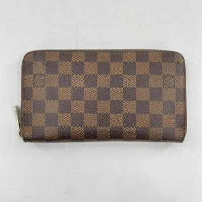 Pre-owned Louis Vuitton Damier Brown Long Wallet (bi-fold) ()