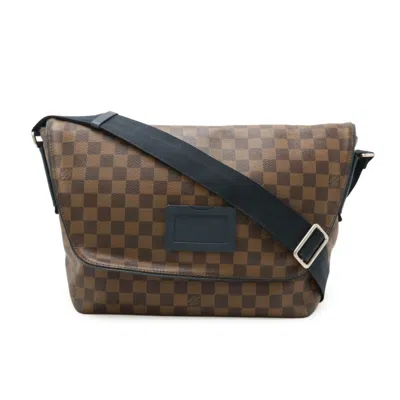 Pre-owned Louis Vuitton Damier Brown Navy Pvc Shoulder Bag ()