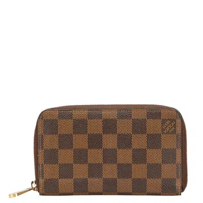 Pre-owned Louis Vuitton Damier Brown Pvc Leather Coin Purse/coin Case ()