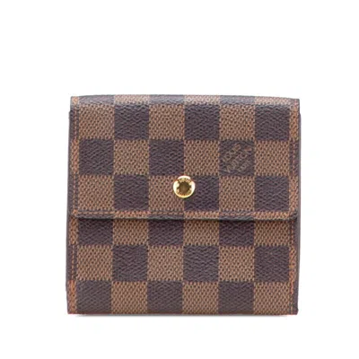 Pre-owned Louis Vuitton Damier Brown Pvc Leather Wallet (bi-fold) ()