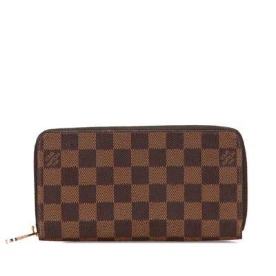 Pre-owned Louis Vuitton Damier Brown Pvc Long Wallet (bi-fold) ()