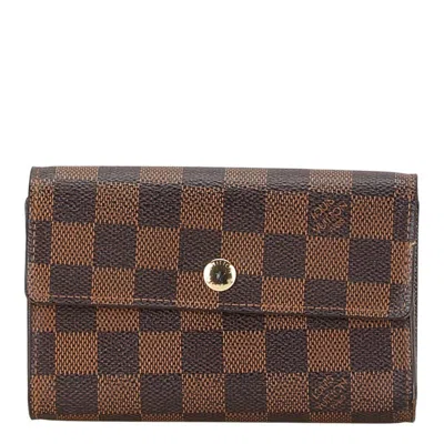 Pre-owned Louis Vuitton Damier Brown Pvc Wallet (tri-fold) ()