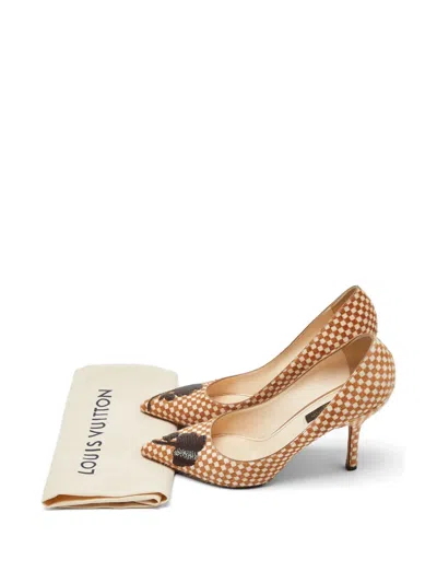 Pre-owned Louis Vuitton Damier Calf Hair Pumps In Neutral