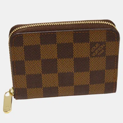 Pre-owned Louis Vuitton Damier Canvas Coin Case In Brown