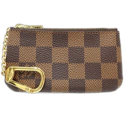 Pre-owned Louis Vuitton Damier Canvas Ebene Canvas Coin Purse/coin Case () In Brown