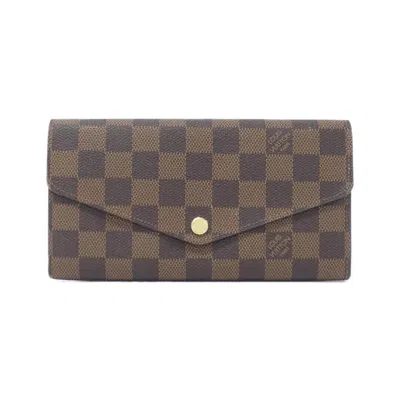 Pre-owned Louis Vuitton Damier Canvas Ebene Coated Canvas Long Wallet (bi-fold) ()