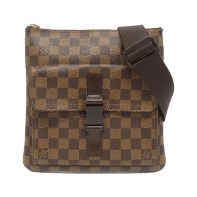 Pre-owned Louis Vuitton Damier Canvas Ebene Coated Canvas Pochette Shoulder Bag ()