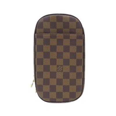 Pre-owned Louis Vuitton Damier Canvas Ebene Coated Canvas Pochette Shoulder Bag () In Brown
