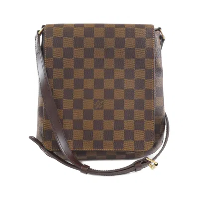Pre-owned Louis Vuitton Damier Canvas Ebene Coated Canvas Shoulder Bag ()
