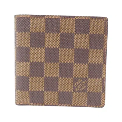 Pre-owned Louis Vuitton Damier Canvas Ebene Coated Canvas Wallet (bi-fold) ()