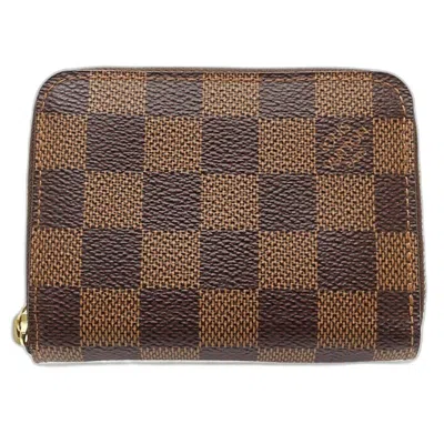 Pre-owned Louis Vuitton Damier Canvas Ebene Damier Canvas Coin Purse/coin Case () In Multi