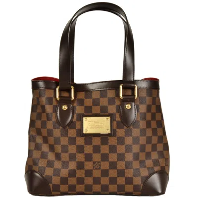 Pre-owned Louis Vuitton Damier Canvas Ebene Damier Canvas Handbag Tote Bag () In Brown
