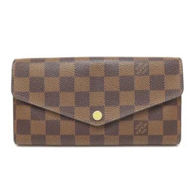 Pre-owned Louis Vuitton Damier Canvas Ebene Damier Canvas Long Wallet (bi-fold) ()