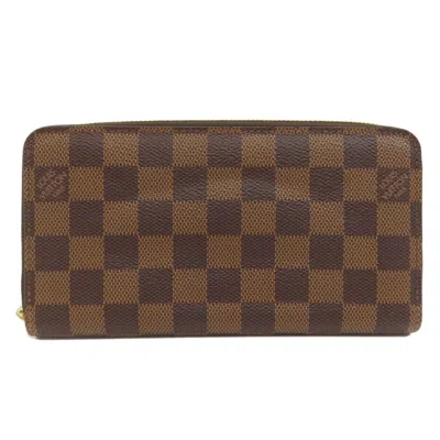 Pre-owned Louis Vuitton Damier Canvas Ebene Damier Canvas Long Wallet (bi-fold) () In Damier Canvas, Ebene