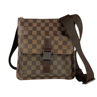 Pre-owned Louis Vuitton Damier Canvas Ebene Damier Canvas Pochette Shoulder Bag () In Brown
