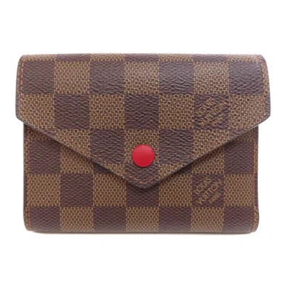 Pre-owned Louis Vuitton Damier Canvas Ebene Damier Canvas Wallet (bi-fold) () In Damier Canvas, Ebene
