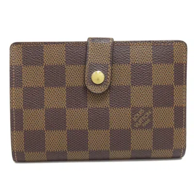 Pre-owned Louis Vuitton Damier Canvas Ebene Damier Canvas Wallet (bi-fold) () In Damier Canvas, Ebene