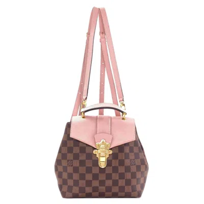 Pre-owned Louis Vuitton Damier Canvas Ebene Magnolia Damier Canvas Backpack () In Damier Canvas, Ebene, Magnolia