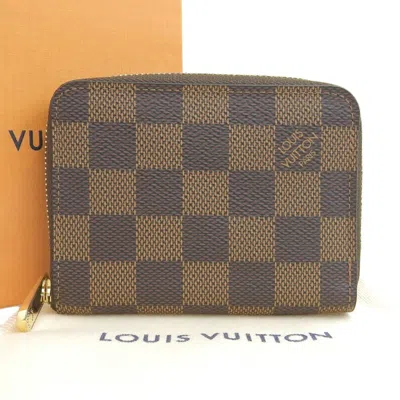 Pre-owned Louis Vuitton Damier Canvas Ebene Pvc Coin Purse/coin Case () In Brown