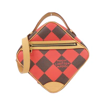 Pre-owned Louis Vuitton Damier Canvas Ebene Rouge Coated Canvas Shoulder Bag ()