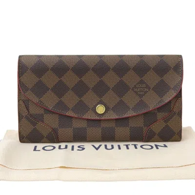 Pre-owned Louis Vuitton Damier Cerise Damier Canvas Red Color Long Wallet (bi-fold) () In Cerise, Damier Canvas, Red Color