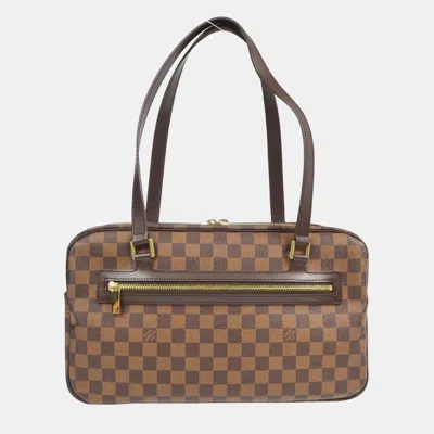 Pre-owned Louis Vuitton Damier Cite Gm Handbag In Brown