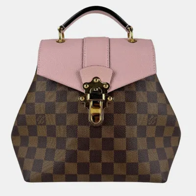Pre-owned Louis Vuitton Damier Clapton Backpack In Canvas Magnolia In Brown