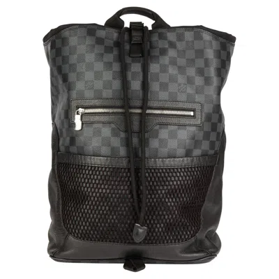 Pre-owned Louis Vuitton Damier Cobalt Coated Canvas Matchpoint Backpack In Blue