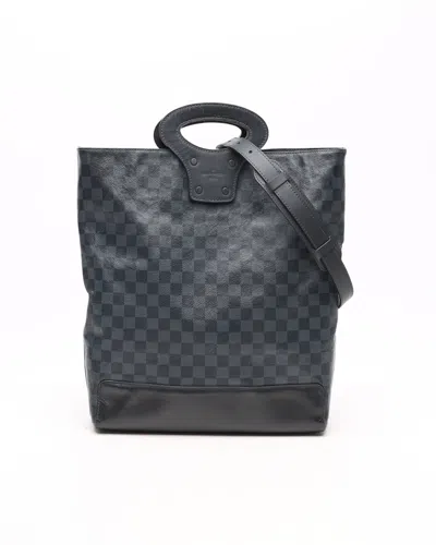 Pre-owned Louis Vuitton Damier Cobalt North South Tote Bag In Blue