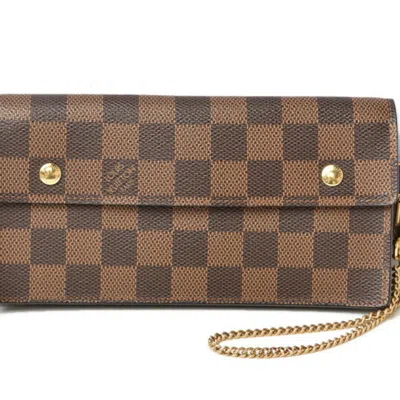 Pre-owned Louis Vuitton Damier Damier Canvas Damier Canvas Chain/shoulder Wallet ()