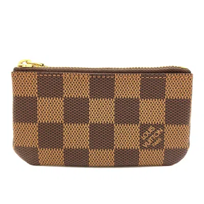 Pre-owned Louis Vuitton Damier Damier Canvas Ebene Damier Canvas Coin Purse/coin Case () In Brown