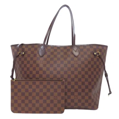 Pre-owned Louis Vuitton Damier Damier Canvas Ebene Damier Canvas Tote Bag () In Brown