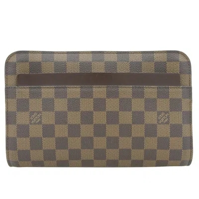 Pre-owned Louis Vuitton Damier Damier Canvas Ebene Pvc Clutch Bag ()