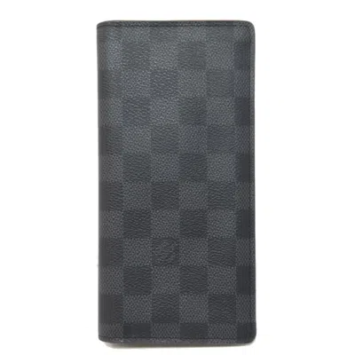 Pre-owned Louis Vuitton Damier Damier Graphite Damier Canvas Long Wallet (bi-fold) ()