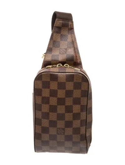 Pre-owned Louis Vuitton Damier Ebene Backpack In Brown