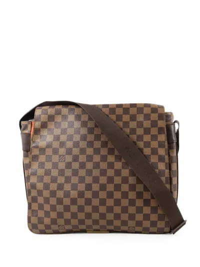 Pre-owned Louis Vuitton Damier Ebene Bastille Messenger Bag In Brown