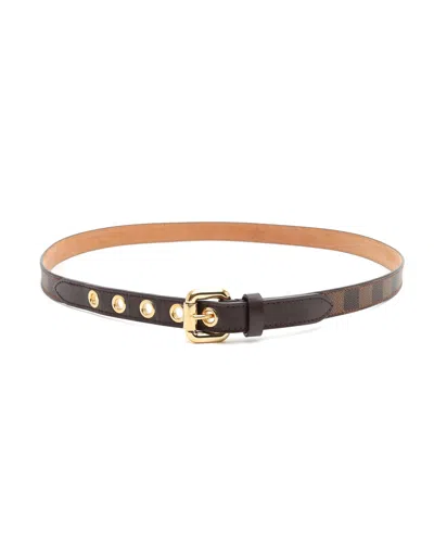 Louis Vuitton Damier Ebene Belt, Size 80 In Brown