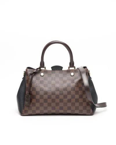 Pre-owned Louis Vuitton Damier Ebene Brittany Bag In Brown
