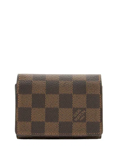 Pre-owned Louis Vuitton Damier Ebene Business Card Holder (authentic Pre-loved)
