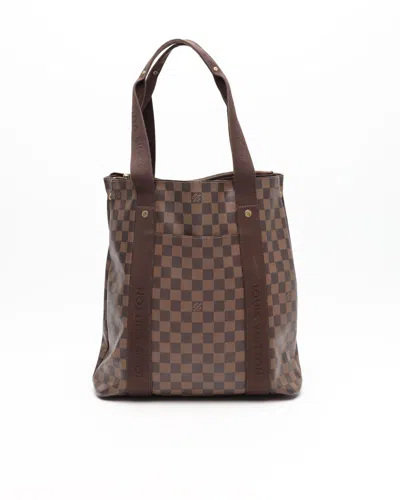 Pre-owned Louis Vuitton Damier Ebene Cabas Beaubourg Tote Bag In Brown