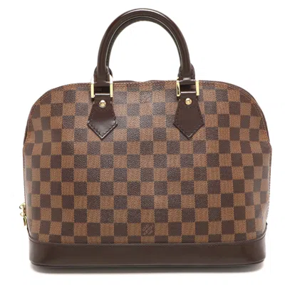 Pre-owned Louis Vuitton Damier Ebene Canvas Alma Pm Bag In Brown