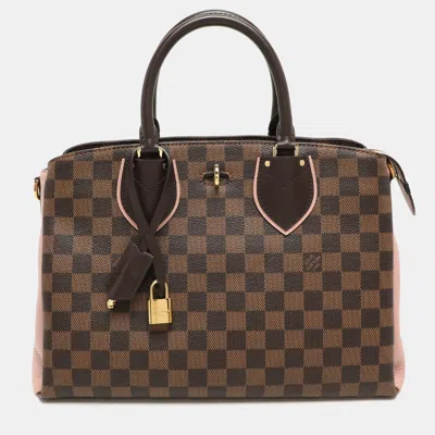 Pre-owned Louis Vuitton Damier Ebene Canvas And Leather Normandy Bag