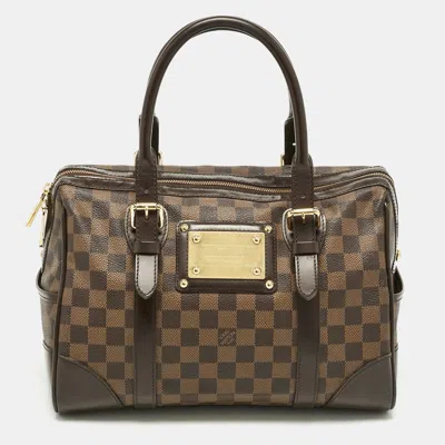 Pre-owned Louis Vuitton Damier Ebene Canvas Berkeley Bag In Brown